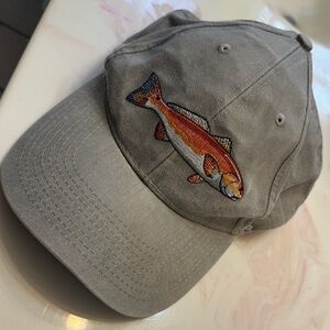 Embroidered Redfish Gray Cap